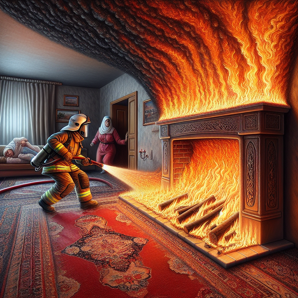 Image illustrating a burning server with sales charts growing